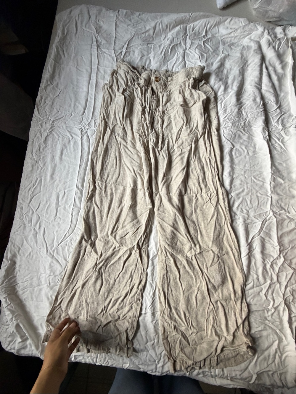 Thread & Supply Natural Beige Wide-Leg Women’s Pants